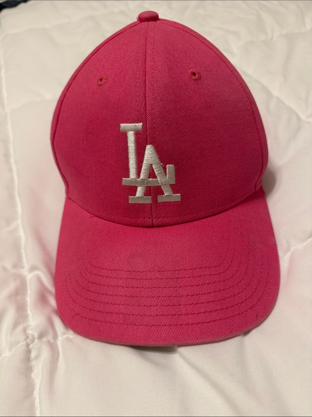 Kids Pink LA Logo Baseball Cap - Adjustable Hat